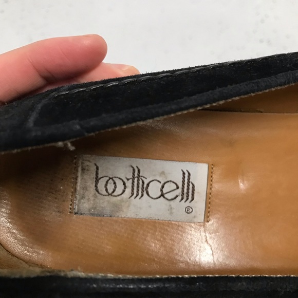 VINTAGE BOTTICELLI men’s black suede loafers